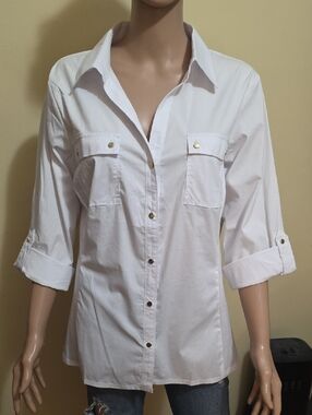 Classic White Button-Up Shirt